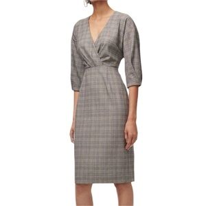 Aritzia Babaton Kurt Plaid Midi Dress